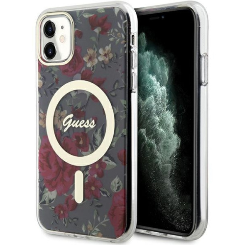 Guess Distributor - 3666339126759 - GUE2619 - Guess GUHMN61HCFWSA Apple iPhone 11/XR khaki hardcase Flower MagSafe - B2B homescreen