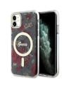 Guess GUHMN61HCFWSA Apple iPhone 11/XR khaki hardcase Flower MagSafe