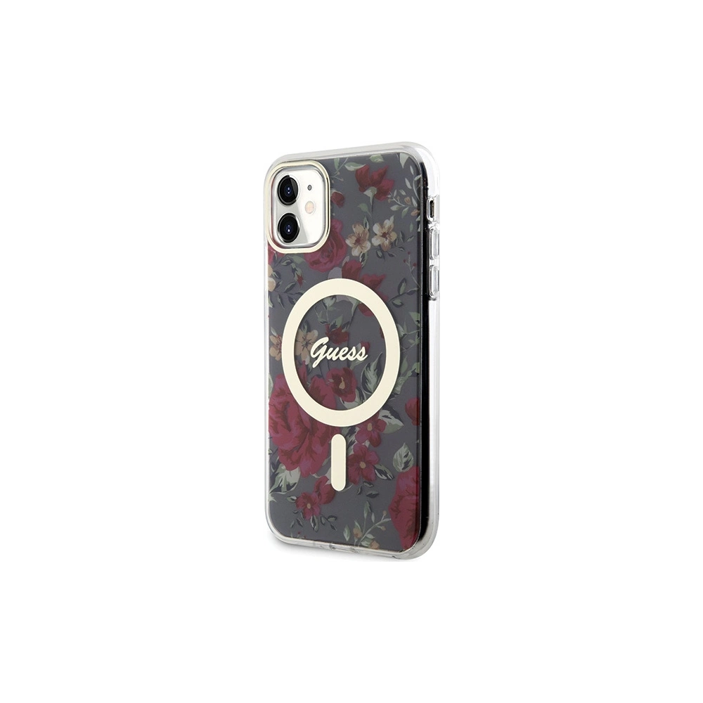 Wholesale Guess GUHMN61HCFWSA Apple iPhone 11/XR khaki hardcase Flower MagSafe - GUE2619 - {ean13} - Hurt