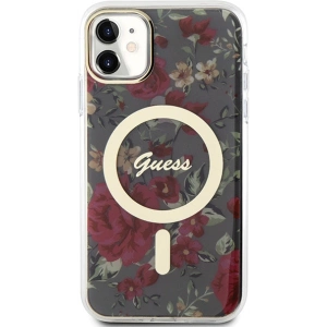 Wholesale Guess GUHMN61HCFWSA Apple iPhone 11/XR khaki hardcase Flower MagSafe - GUE2619 - {ean13} - Hurt