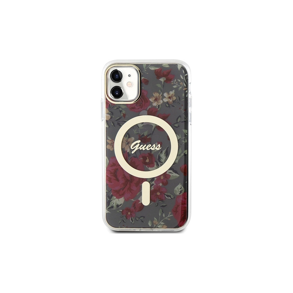 Wholesale Guess GUHMN61HCFWSA Apple iPhone 11/XR khaki hardcase Flower MagSafe - GUE2619 - {ean13} - Hurt