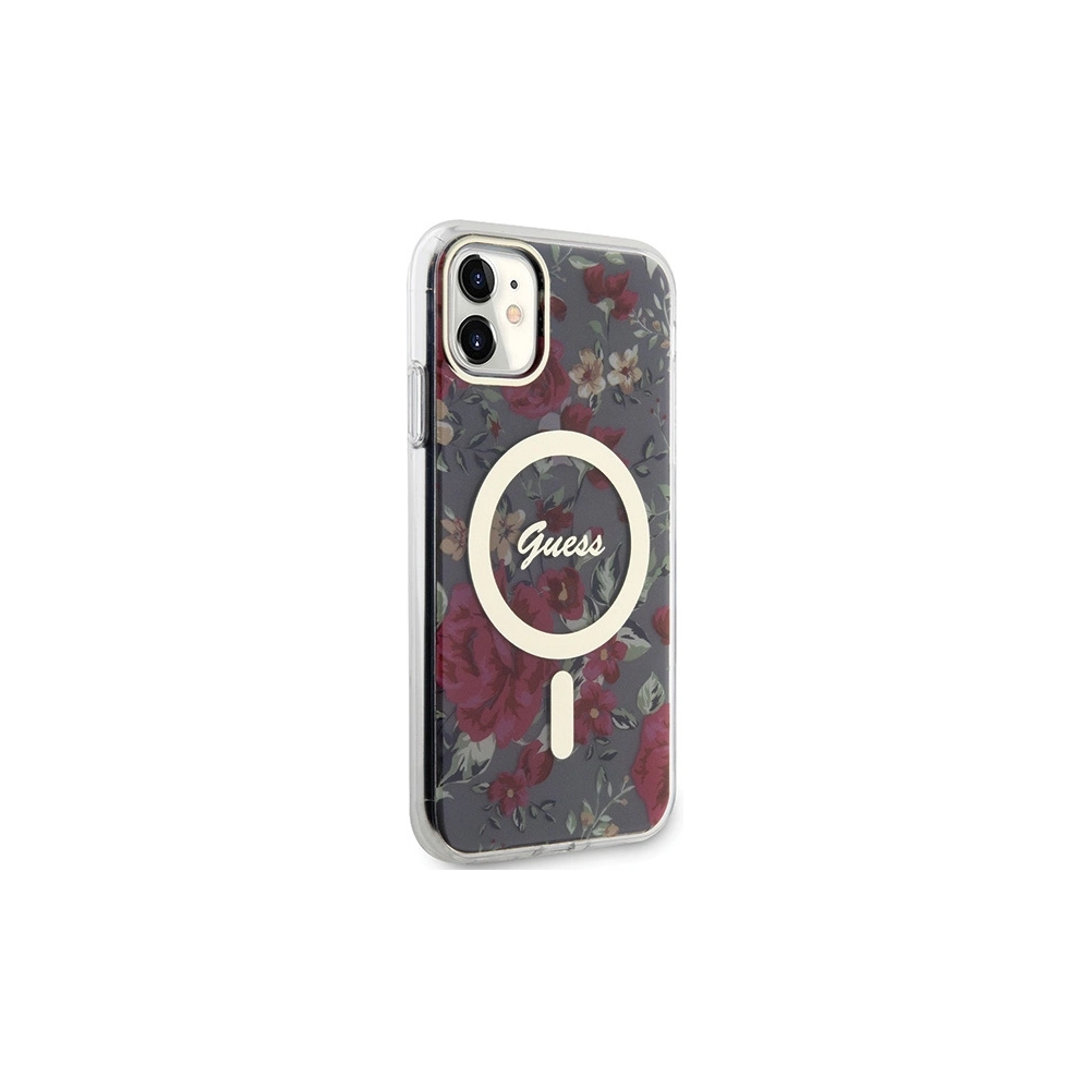 Wholesale Guess GUHMN61HCFWSA Apple iPhone 11/XR khaki hardcase Flower MagSafe - GUE2619 - {ean13} - Hurt