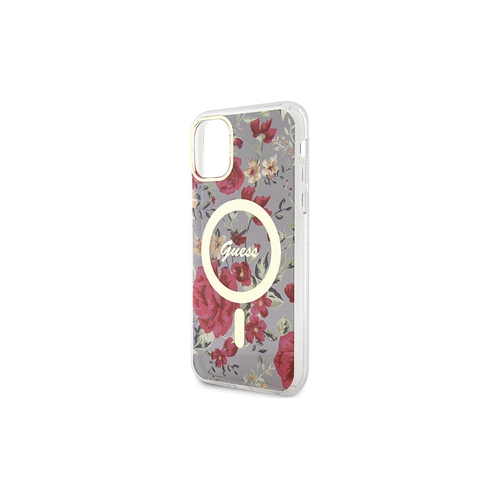 Hurtownia GSM - Etui Guess GUHMN61HCFWSA Apple iPhone 11/XR verde/khaki hardcase Flower MagSafe - GUE2619 - {ean13} - Hurt