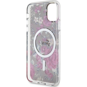 Wholesale Guess GUHMN61HCFWSA Apple iPhone 11/XR khaki hardcase Flower MagSafe - GUE2619 - {ean13} - Hurt
