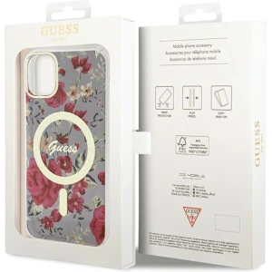 Wholesale Guess GUHMN61HCFWSA Apple iPhone 11/XR khaki hardcase Flower MagSafe - GUE2619 - {ean13} - Hurt