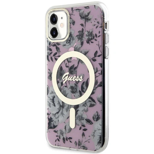 Etui Guess GUHMN61HCFWSP Apple iPhone 11/XR różowy/pink hardcase Flower MagSafe