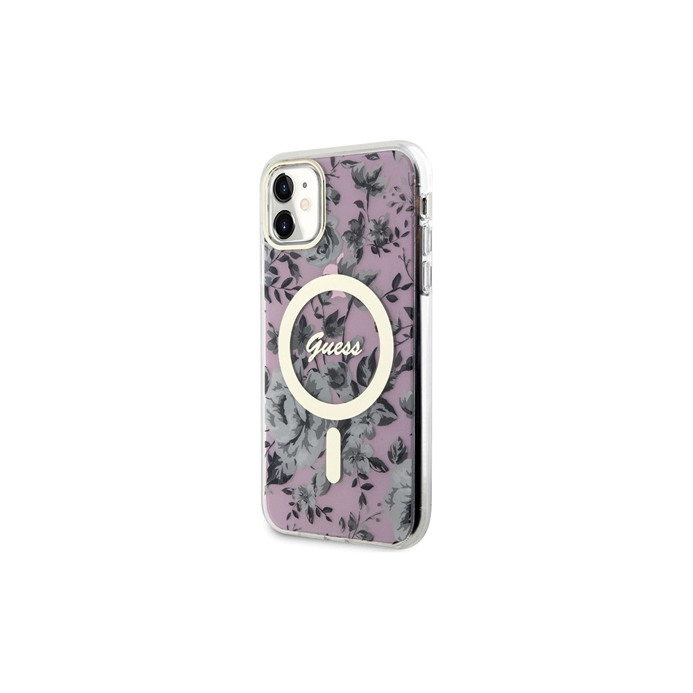 Hurtownia GSM - Etui Guess GUHMN61HCFWSP Apple iPhone 11/XR roz/roz hardcase Flower MagSafe - GUE2620 - {ean13} - Hurt