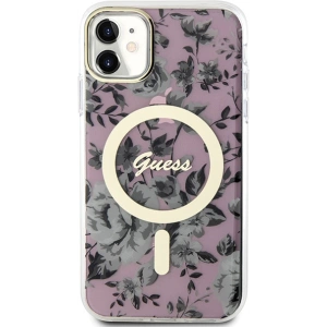 Wholesale Guess GUHMN61HCFWSP Apple iPhone 11/XR pink hardcase Flower MagSafe - GUE2620 - {ean13} - Hurt