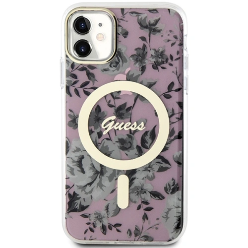 Etui Guess GUHMN61HCFWSP Apple iPhone 11/XR różowy/pink hardcase Flower MagSafe