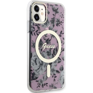 Wholesale Guess GUHMN61HCFWSP Apple iPhone 11/XR pink hardcase Flower MagSafe - GUE2620 - {ean13} - Hurt