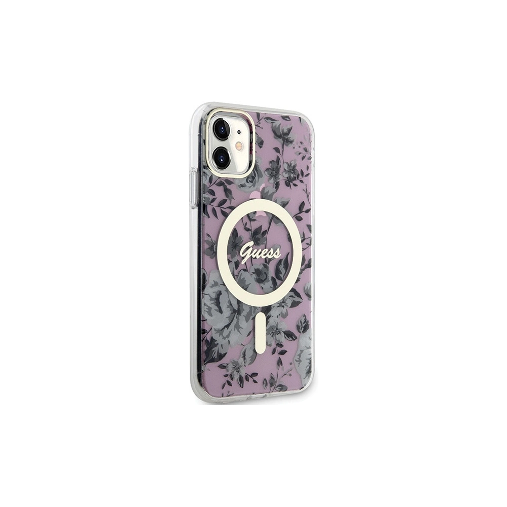 Hurtownia GSM - Etui Guess GUHMN61HCFWSP Apple iPhone 11/XR roz/roz hardcase Flower MagSafe - GUE2620 - {ean13} - Hurt