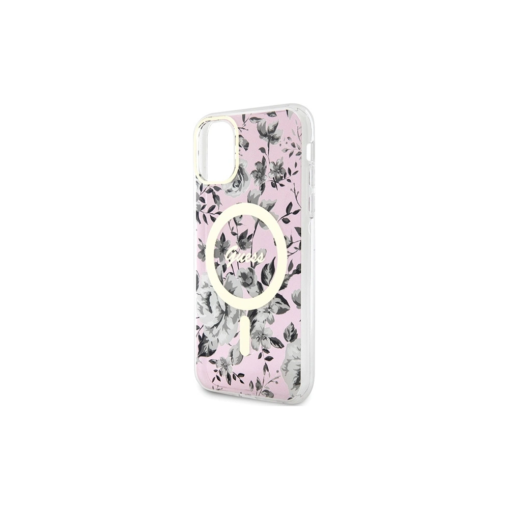 Hurtownia GSM - Etui Guess GUHMN61HCFWSP Apple iPhone 11/XR roz/roz hardcase Flower MagSafe - GUE2620 - {ean13} - Hurt