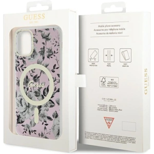 Wholesale Guess GUHMN61HCFWSP Apple iPhone 11/XR pink hardcase Flower MagSafe - GUE2620 - {ean13} - Hurt