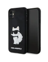 Karl Lagerfeld KLHCN613DRKHNK Apple iPhone 11/XR black hardcase Rubber Choupette 3D