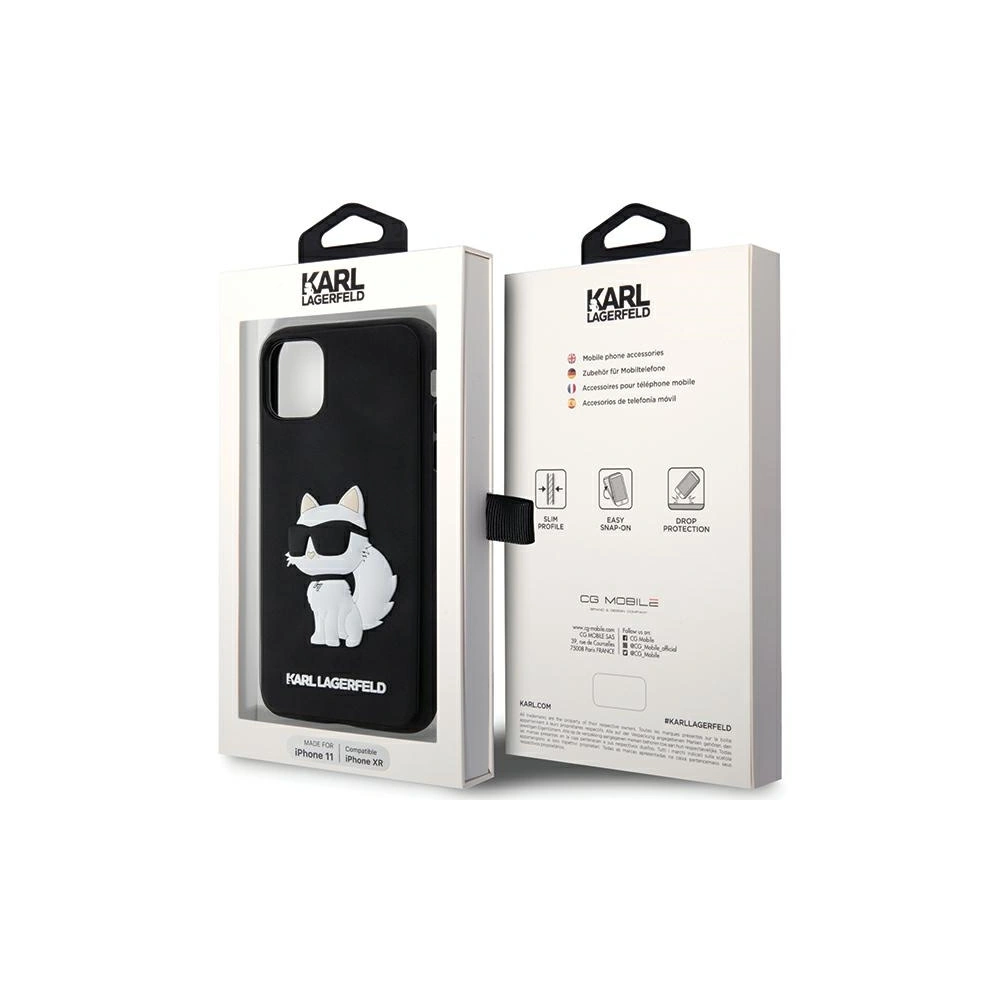 Hurtownia GSM - Etui Karl Lagerfeld KLHCN613DRKHNK Apple iPhone 11/XR negru/black hardcase Rubber Choupette 3D - KLD1587 - {ean13} - Hurt