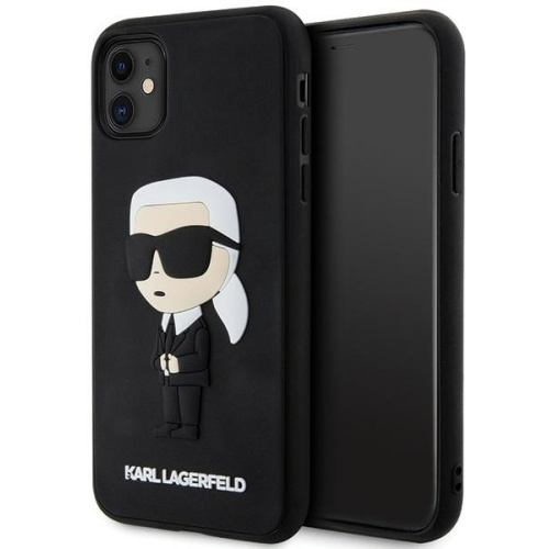 Hurtownia Karl Lagerfeld - 3666339127862 - KLD1588 - Etui Karl Lagerfeld KLHCN613DRKINK Apple iPhone 11/XR czarny/black hardcase Rubber Ikonik 3D - B2B homescreen
