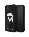 Etui Karl Lagerfeld KLHCN613DRKINK Apple iPhone 11/XR schwarz/black hardcase Rubber Ikonik 3D