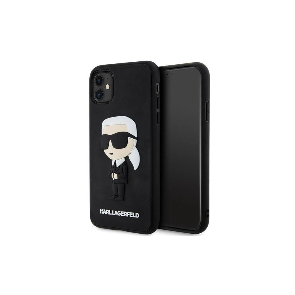 Wholesale Karl Lagerfeld KLHCN613DRKINK Apple iPhone 11/XR black hardcase Rubber Ikonik 3D - KLD1588 - {ean13} - Hurt