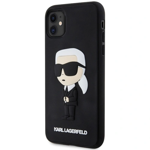Etui Karl Lagerfeld KLHCN613DRKINK Apple iPhone 11/XR czarny/black hardcase Rubber Ikonik 3D
