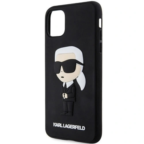 Etui Karl Lagerfeld KLHCN613DRKINK Apple iPhone 11/XR czarny/black hardcase Rubber Ikonik 3D