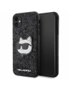 Karl Lagerfeld KLHCN61G2CPK Apple iPhone 11/XR black hardcase Glitter Choupette Patch