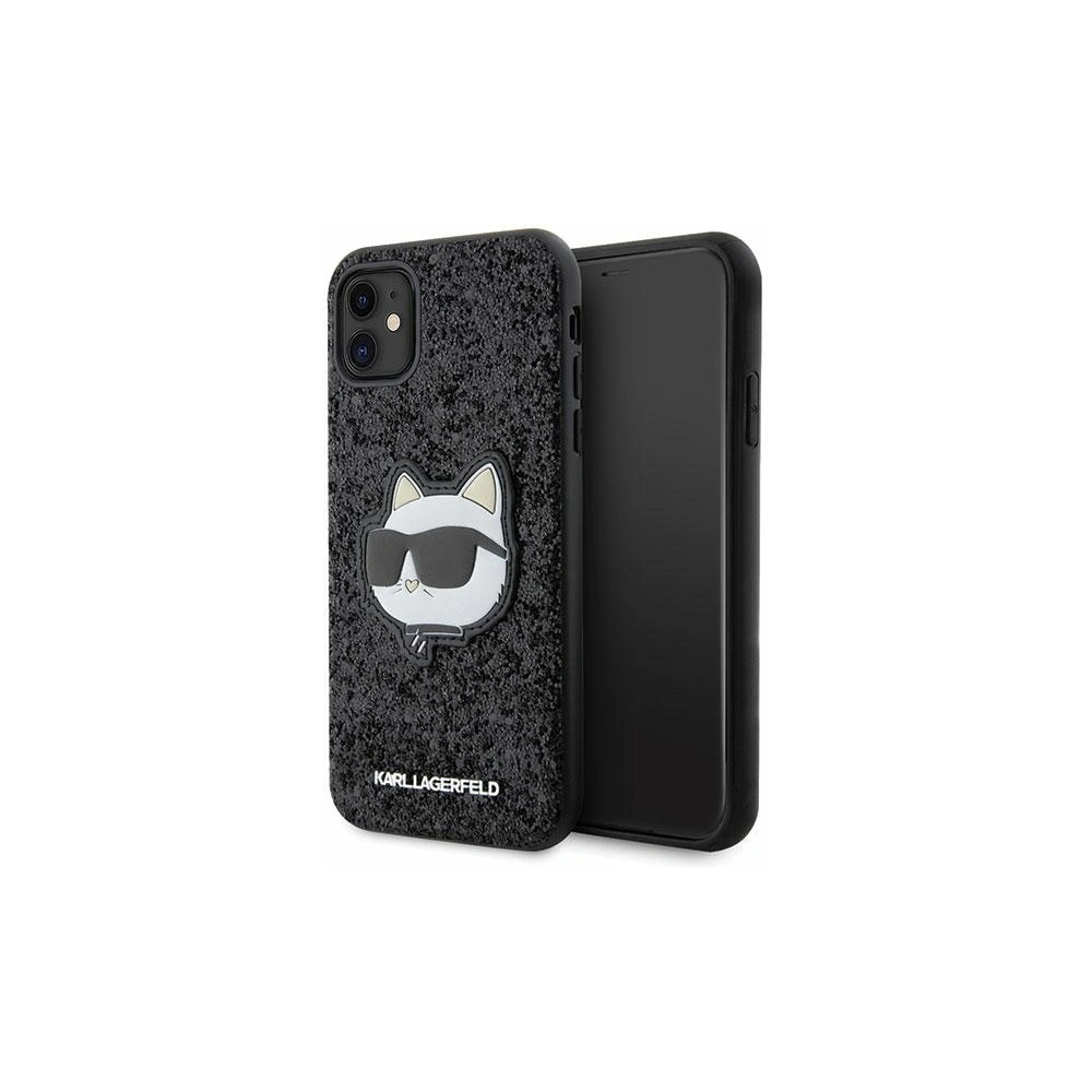 Wholesale Karl Lagerfeld KLHCN61G2CPK Apple iPhone 11/XR black hardcase Glitter Choupette Patch - KLD1589 - {ean13} - Hurt