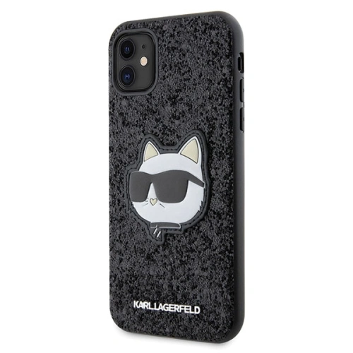 Etui Karl Lagerfeld KLHCN61G2CPK Apple iPhone 11/XR czarny/black hardcase Glitter Choupette Patch