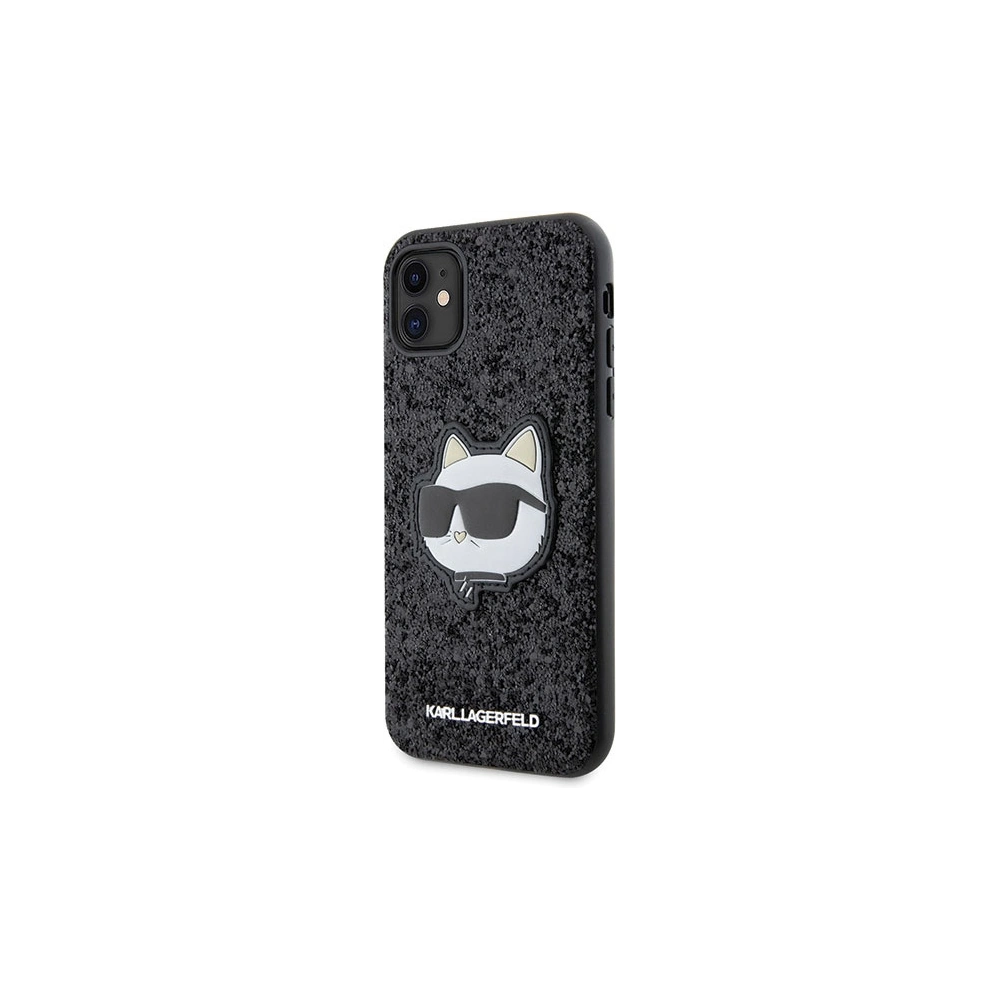 Wholesale Karl Lagerfeld KLHCN61G2CPK Apple iPhone 11/XR black hardcase Glitter Choupette Patch - KLD1589 - {ean13} - Hurt