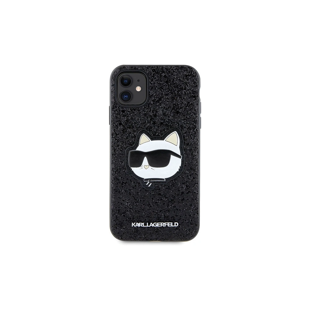 Wholesale Karl Lagerfeld KLHCN61G2CPK Apple iPhone 11/XR black hardcase Glitter Choupette Patch - KLD1589 - {ean13} - Hurt