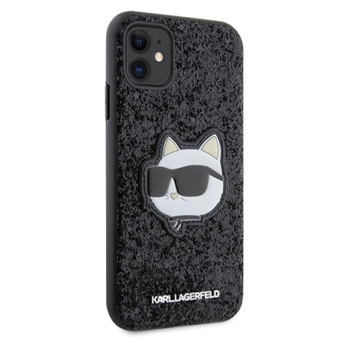 Etui Karl Lagerfeld KLHCN61G2CPK Apple iPhone 11/XR czarny/black hardcase Glitter Choupette Patch