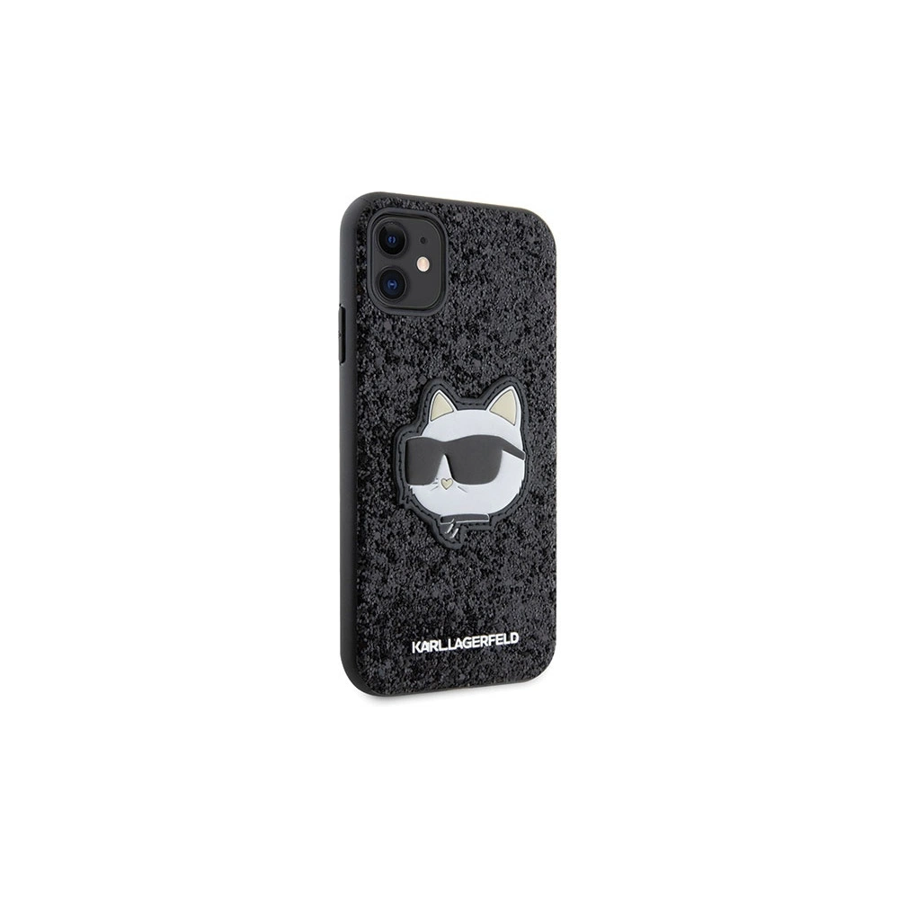 Wholesale Karl Lagerfeld KLHCN61G2CPK Apple iPhone 11/XR black hardcase Glitter Choupette Patch - KLD1589 - {ean13} - Hurt
