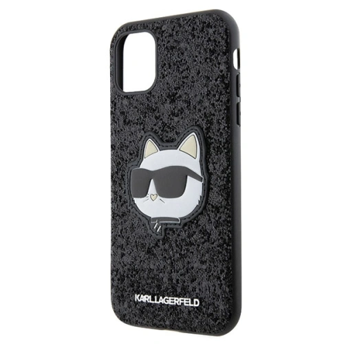 Etui Karl Lagerfeld KLHCN61G2CPK Apple iPhone 11/XR czarny/black hardcase Glitter Choupette Patch
