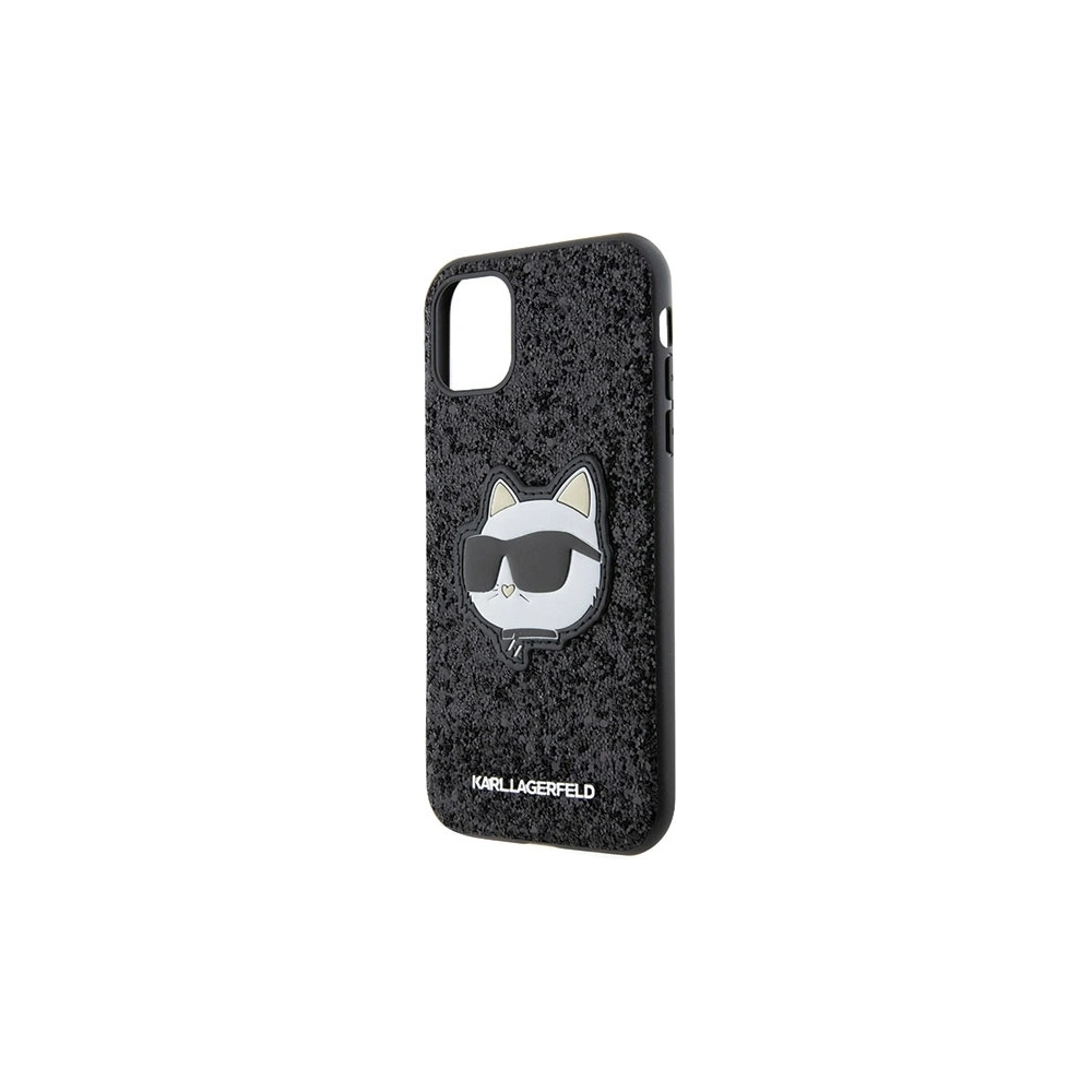 Wholesale Karl Lagerfeld KLHCN61G2CPK Apple iPhone 11/XR black hardcase Glitter Choupette Patch - KLD1589 - {ean13} - Hurt