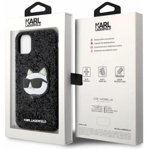 Wholesale Karl Lagerfeld KLHCN61G2CPK Apple iPhone 11/XR black hardcase Glitter Choupette Patch - KLD1589 - {ean13} - Hurt