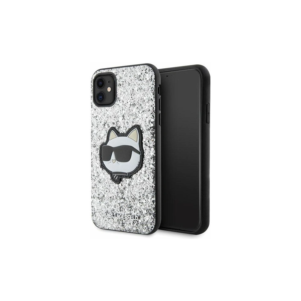 Hurtownia GSM - Etui Karl Lagerfeld KLHCN61G2CPS Apple iPhone 11/XR argintiu/silver hardcase Glitter Choupette Patch - KLD1590 - {ean13} - Hurt