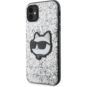Wholesale Karl Lagerfeld KLHCN61G2CPS Apple iPhone 11/XR silver hardcase Glitter Choupette Patch - KLD1590 - {ean13} - Hurt