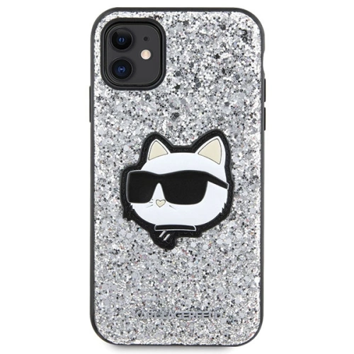 Etui Karl Lagerfeld KLHCN61G2CPS Apple iPhone 11/XR srebrny/silver hardcase Glitter Choupette Patch