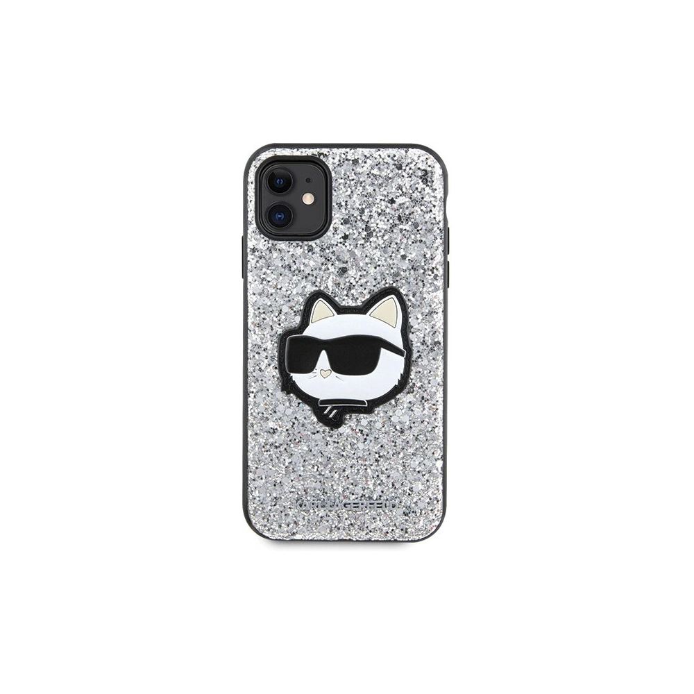 Hurtownia GSM - Etui Karl Lagerfeld KLHCN61G2CPS Apple iPhone 11/XR argintiu/silver hardcase Glitter Choupette Patch - KLD1590 - {ean13} - Hurt