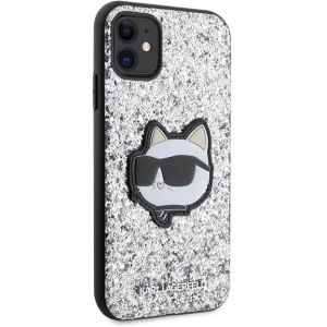 Wholesale Karl Lagerfeld KLHCN61G2CPS Apple iPhone 11/XR silver hardcase Glitter Choupette Patch - KLD1590 - {ean13} - Hurt