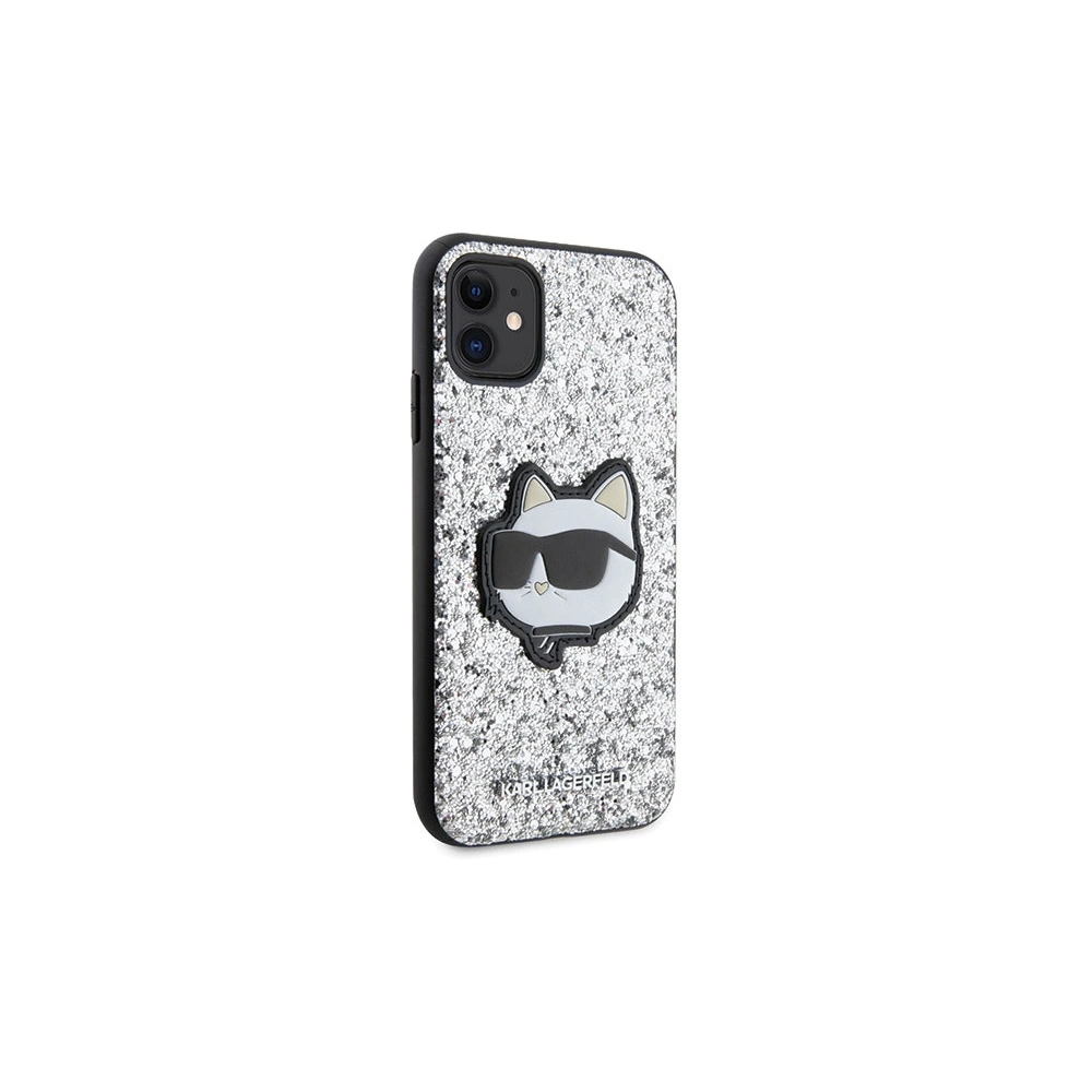 Hurtownia GSM - Etui Karl Lagerfeld KLHCN61G2CPS Apple iPhone 11/XR argintiu/silver hardcase Glitter Choupette Patch - KLD1590 - {ean13} - Hurt