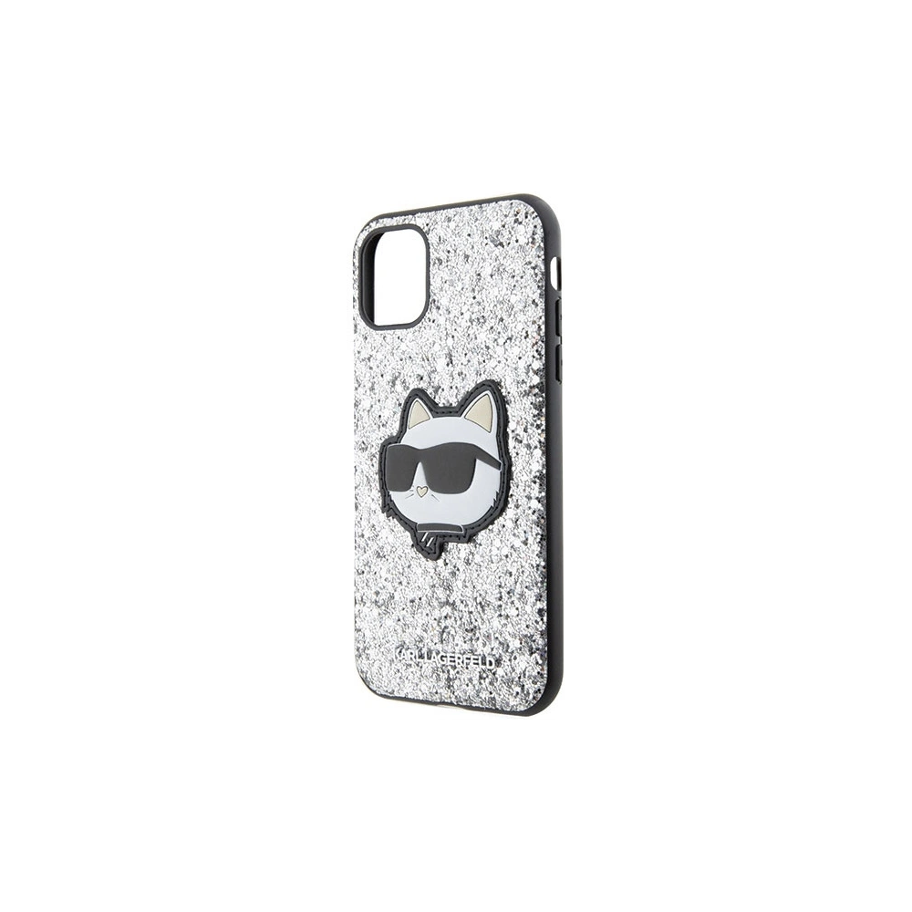 Wholesale Karl Lagerfeld KLHCN61G2CPS Apple iPhone 11/XR silver hardcase Glitter Choupette Patch - KLD1590 - {ean13} - Hurt