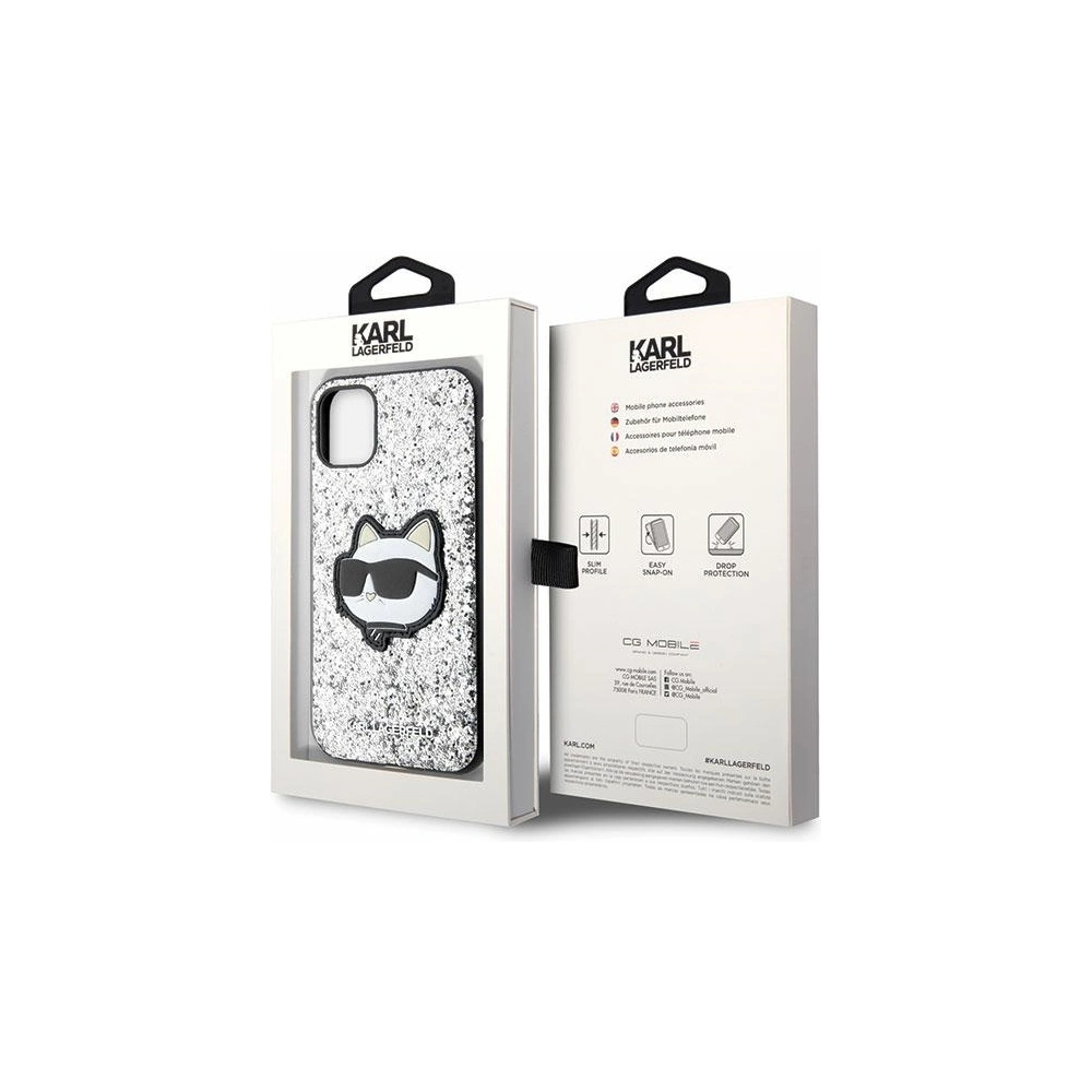 Hurtownia GSM - Etui Karl Lagerfeld KLHCN61G2CPS Apple iPhone 11/XR argintiu/silver hardcase Glitter Choupette Patch - KLD1590 - {ean13} - Hurt