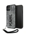 Etui Karl Lagerfeld KLHCN61PSQRKS Apple iPhone 11/XR argintiu/silver hardcase Sequins Cord