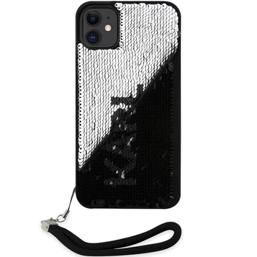 Etui Karl Lagerfeld KLHCN61PSQRKS Apple iPhone 11/XR srebrny/silver hardcase Sequins Cord