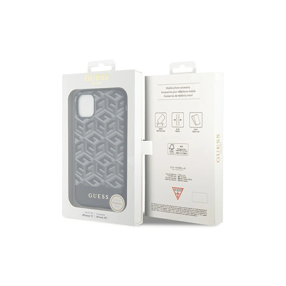 Hurtownia GSM - Etui Guess GUHMN61HGCFSEK Apple iPhone 11/XR negru/black hardcase GCube Stripes MagSafe - GUE2624 - {ean13} - Hurt