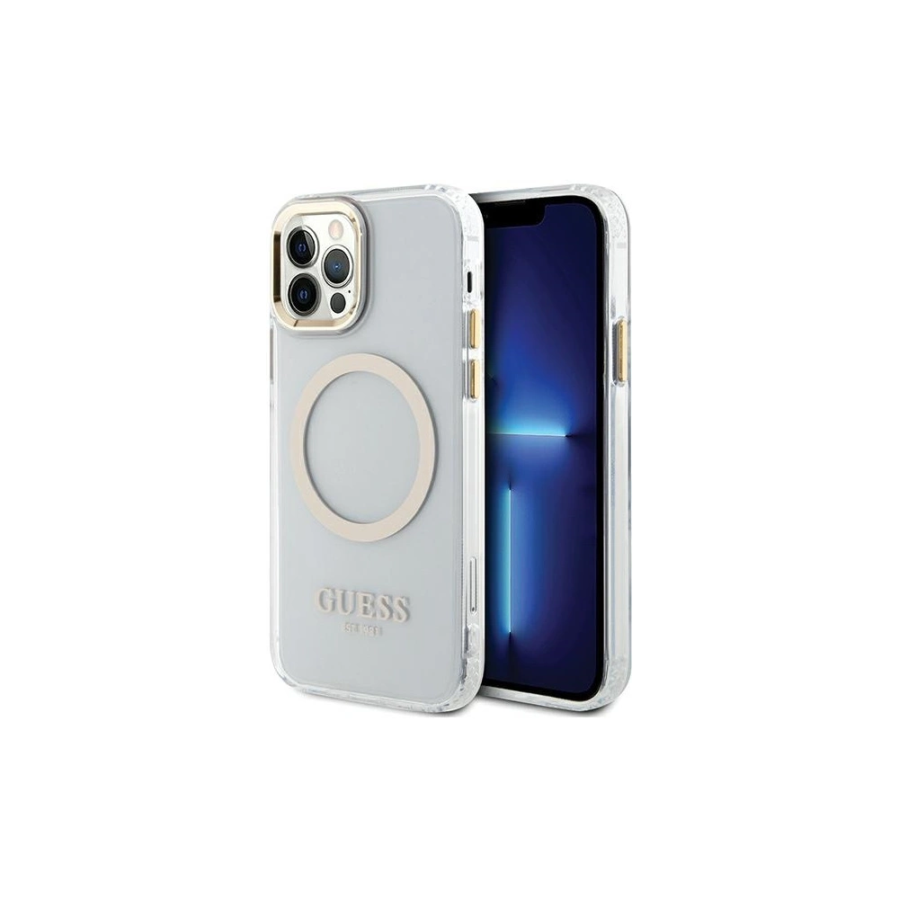 Hurtownia GSM - Etui Guess GUHMP12MHTRMD Apple iPhone 12/12 Pro gold/hardcase Metal Outline Magsafe - GUE2625 - {ean13} - Hurt