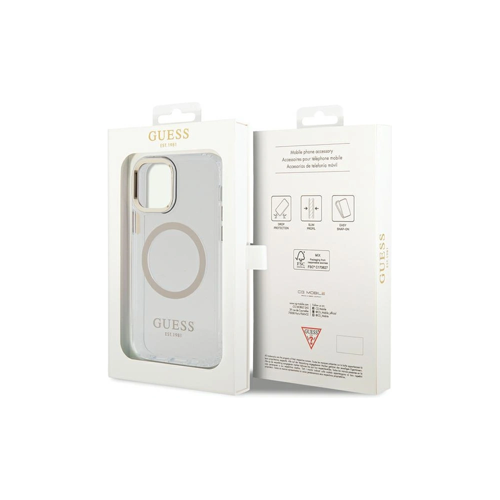 Hurtownia GSM - Etui Guess GUHMP12MHTRMD Apple iPhone 12/12 Pro aurie/gold hardcase Metal Outline Magsafe - GUE2625 - {ean13} - Hurt
