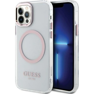 Hurtownia GSM - Etui Guess GUHMP12MHTRMP Apple iPhone 12/12 Pro růžové/pink tvrdé pouzdro Metal Outline Magsafe - GUE2626 - {ean13} - Hurt
