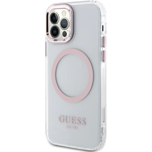 Hurtownia GSM - Etui Guess GUHMP12MHTRMP Apple iPhone 12/12 Pro růžové/pink tvrdé pouzdro Metal Outline Magsafe - GUE2626 - {ean13} - Hurt