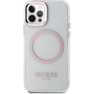 Hurtownia GSM - Etui Guess GUHMP12MHTRMP Apple iPhone 12/12 Pro růžové/pink tvrdé pouzdro Metal Outline Magsafe - GUE2626 - {ean13} - Hurt